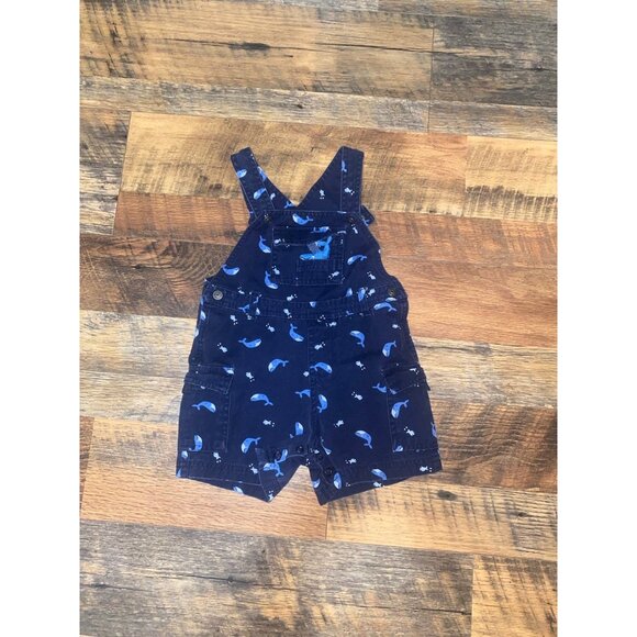 Vintage All Mine Baby Whale Themed Shortalls